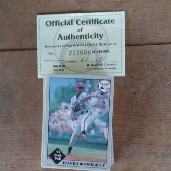 Front Row 1991 Draft Picks Set Baseball Card with Certificate - Picture 1 of 3